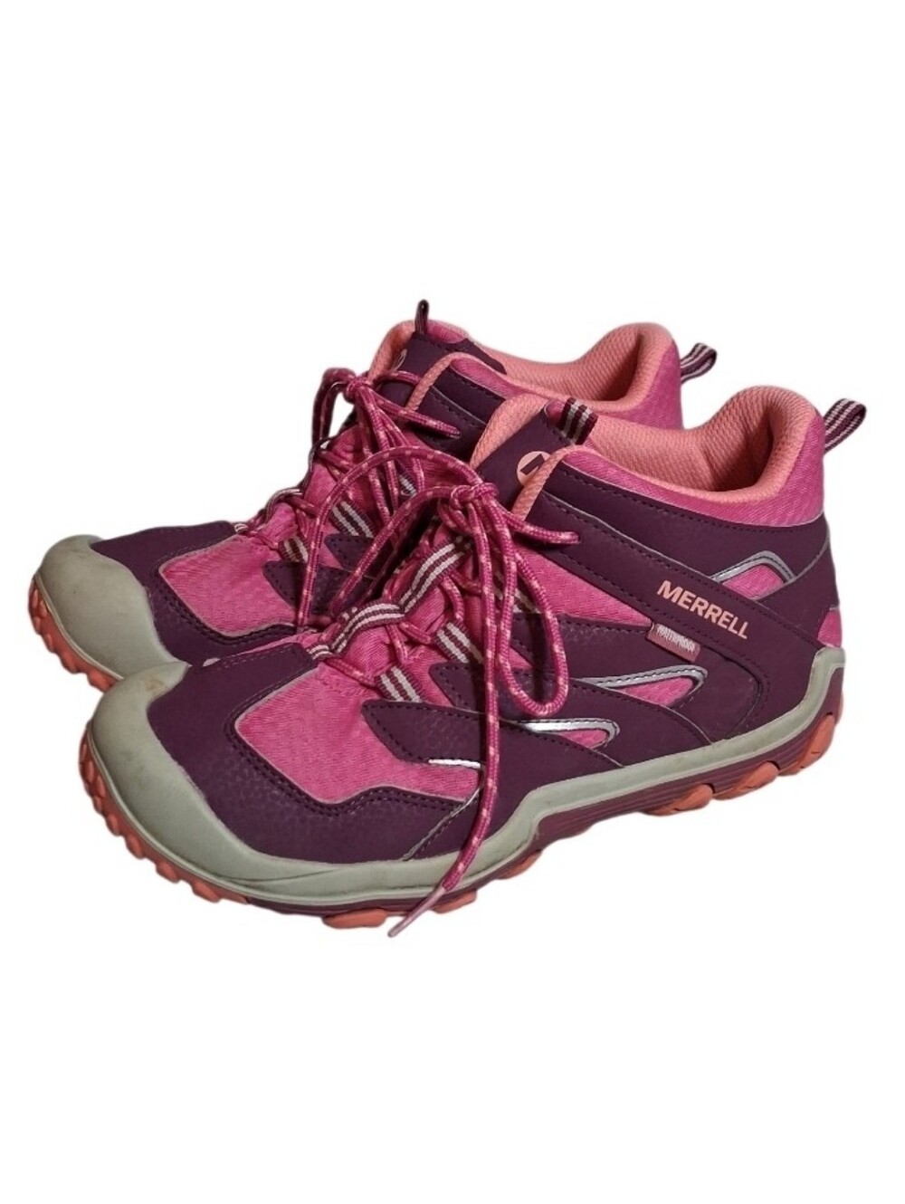 Merrell Chameleon 7 Access Mid Hiking Boots Youth Girls Size 5M Purple Pink